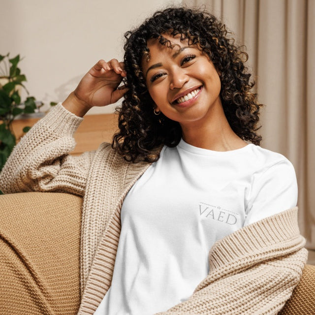 Women’s Letter Printed Round Neck Short Sleeve - White / S