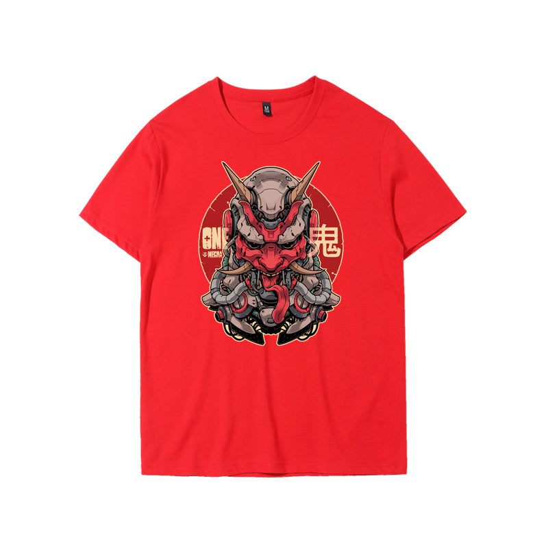 Ghost King printed casual T-shirt - Red / S