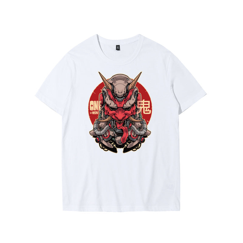 Ghost King printed casual T-shirt - White / XXL
