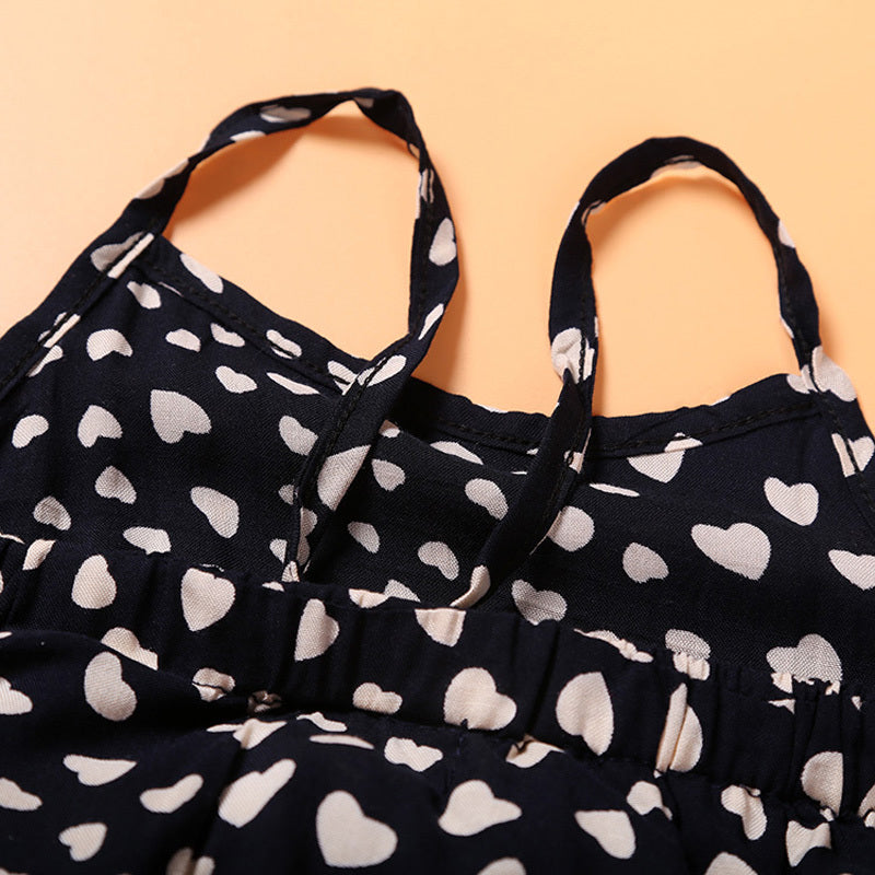 Foreign Trade Children’s Clothing Wholesale New Girls’ Clothing Trendy Cool Girls Love Suspender Jumpsuit Suit One Drop