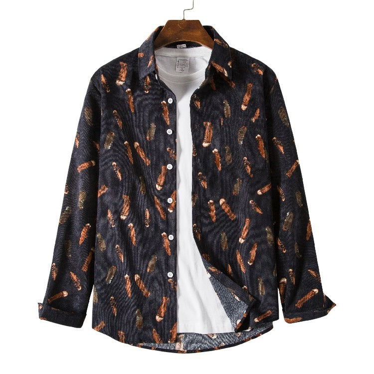 Fashion Ethnic Style Loose Plus Size Casual Shirt - 2XL / R5