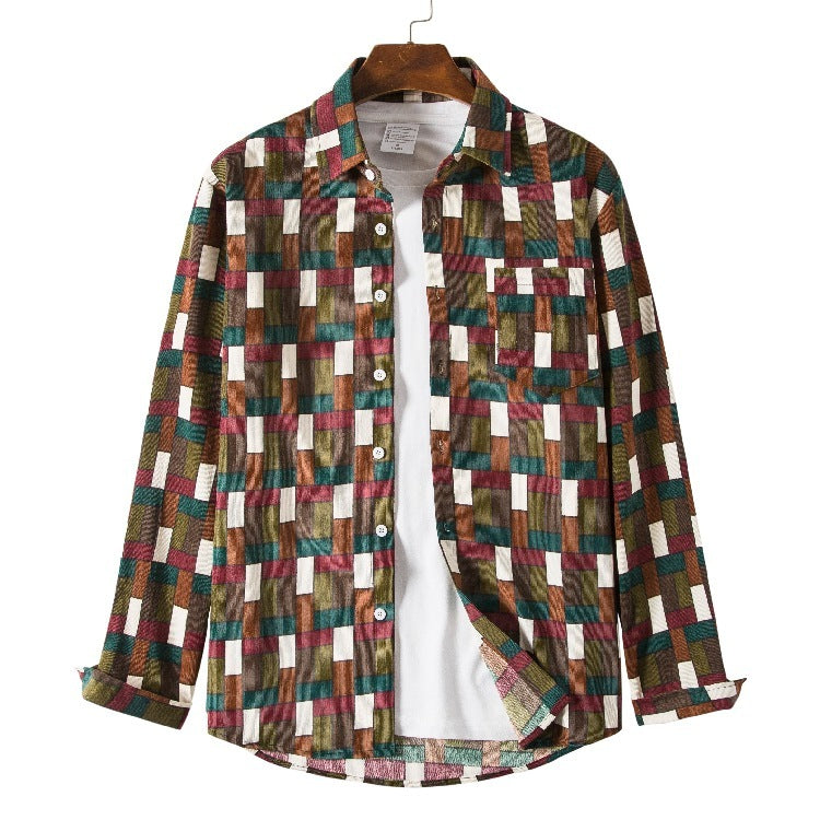 Fashion Ethnic Style Loose Plus Size Casual Shirt - 2XL / R6