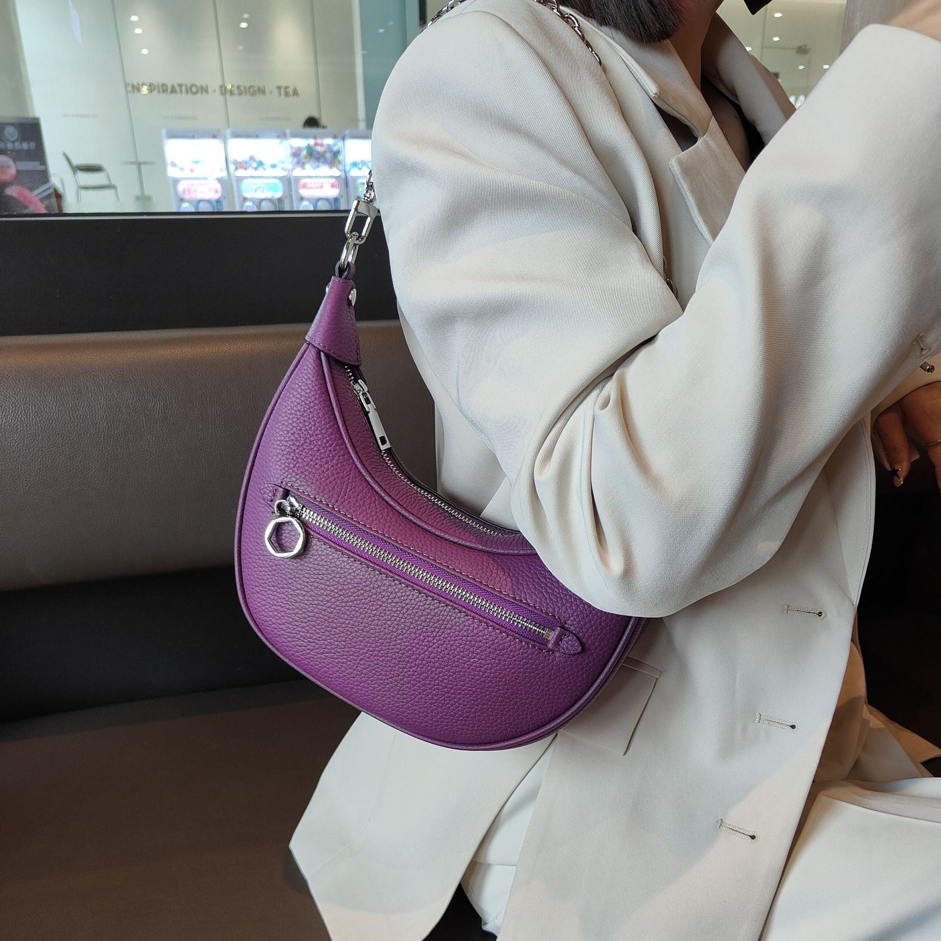Global Luxury Fashion Brand Leather Pocket Bag