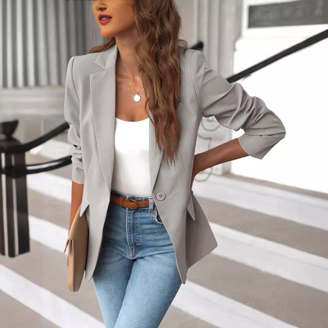 Amazon Cross-border Foreign Trade Women’s New Suit Jacket Temperament Commute Slim Jacket