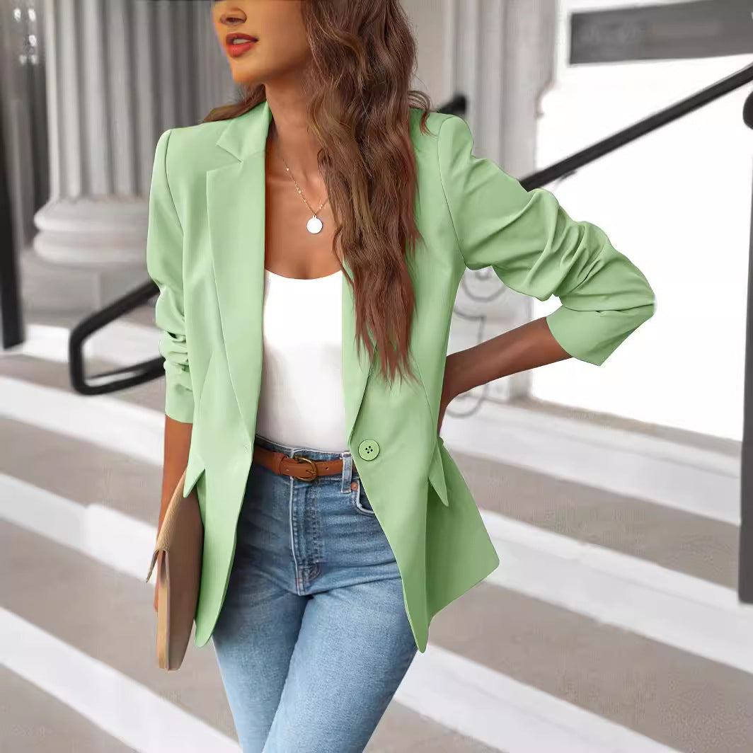 Amazon Cross-border Foreign Trade Women’s New Suit Jacket Temperament Commute Slim Jacket