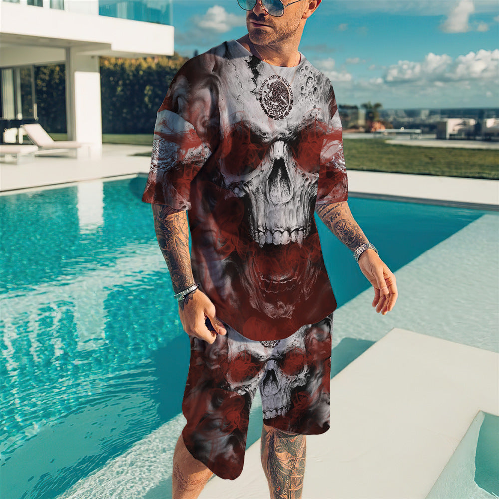 Hawaiian Vacation Men’s Ribbon Gradient Short Sleeve Suit
