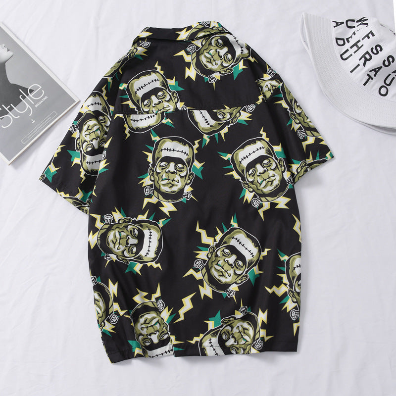 Cartoon graffiti shirt - Black / L