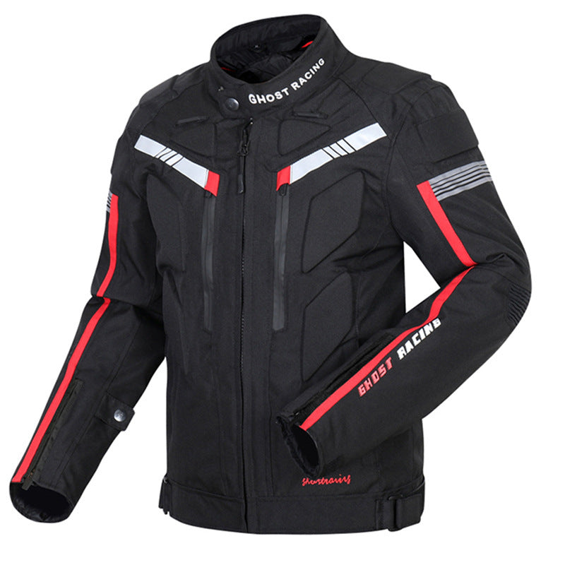 Motorcycle Jersey Jacket Keeps Warm In All Seasons - Black top / M