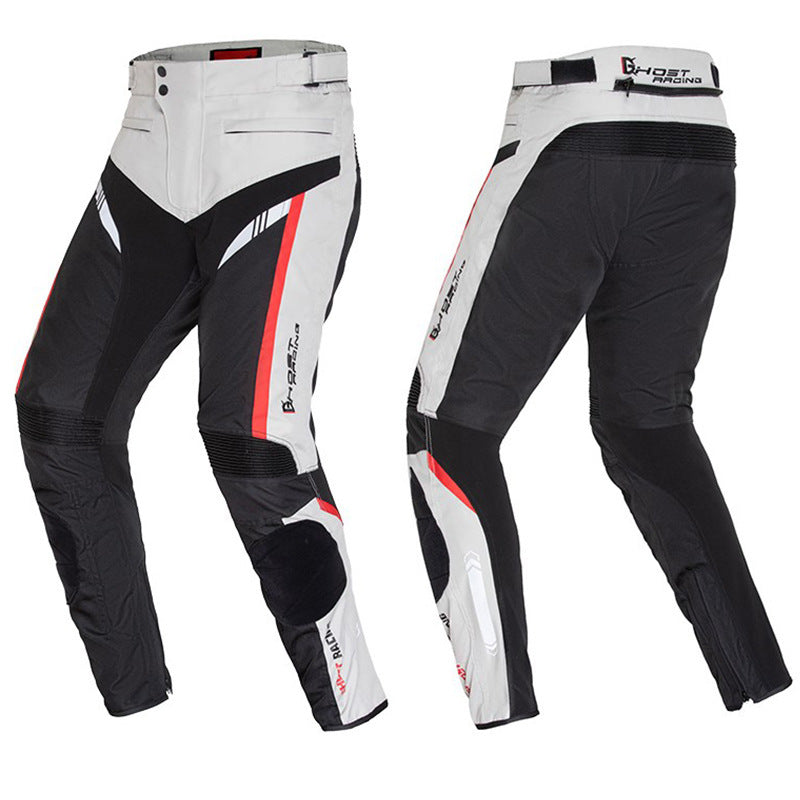 Motorcycle Jersey Jacket Keeps Warm In All Seasons - Light gray pants / M