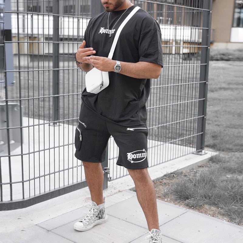 Casual T-shirt Shorts Set Men’s Two-piece Suit