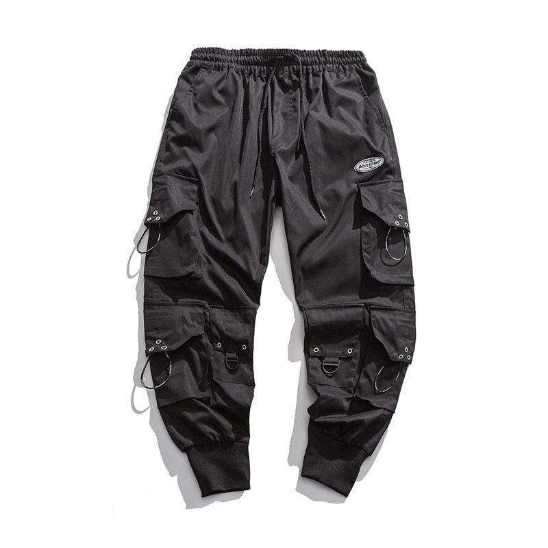 Paratroopers men’s loose hip hop Leggings - Black / XL
