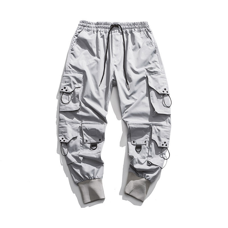 Paratroopers men’s loose hip hop Leggings - Grey / XL