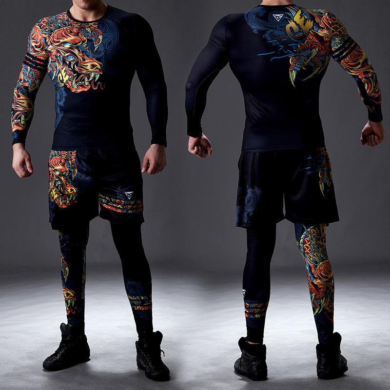 Men’s Sweat-absorbent Quick-drying Fitness Suit - GCJ02 DSK07 JSK15 / S