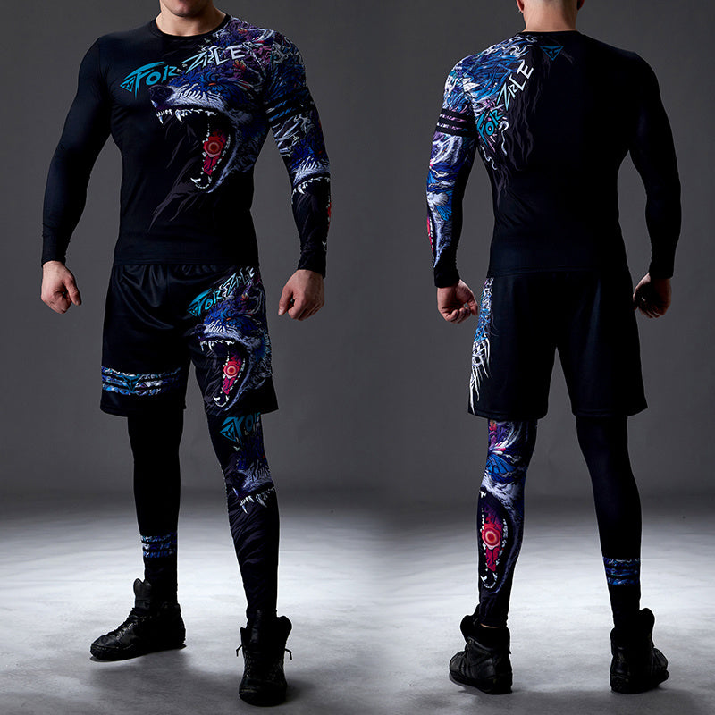 Men’s Sweat-absorbent Quick-drying Fitness Suit - GCJ05 DSK16 JSK23 / S