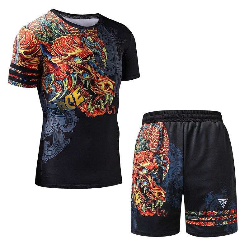 Men’s Sweat-absorbent Quick-drying Fitness Suit - GDJ02 DSK07 / S