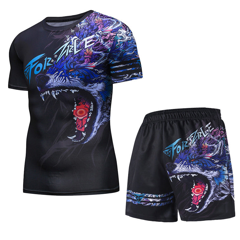 Men’s Sweat-absorbent Quick-drying Fitness Suit - GDJ07 DSK16 / S