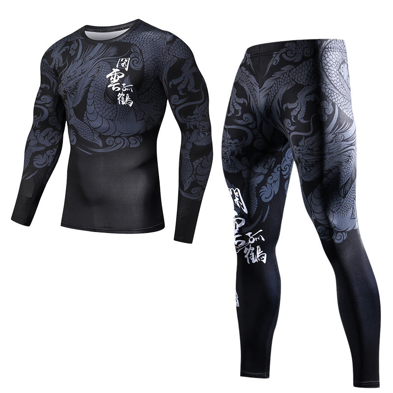 Men’s Sweat-absorbent Quick-drying Fitness Suit - JJS57 JSK33 / S