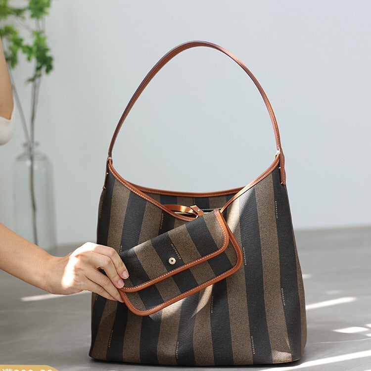 Head Layer Cowhide Commuting Bag For Women - Brown