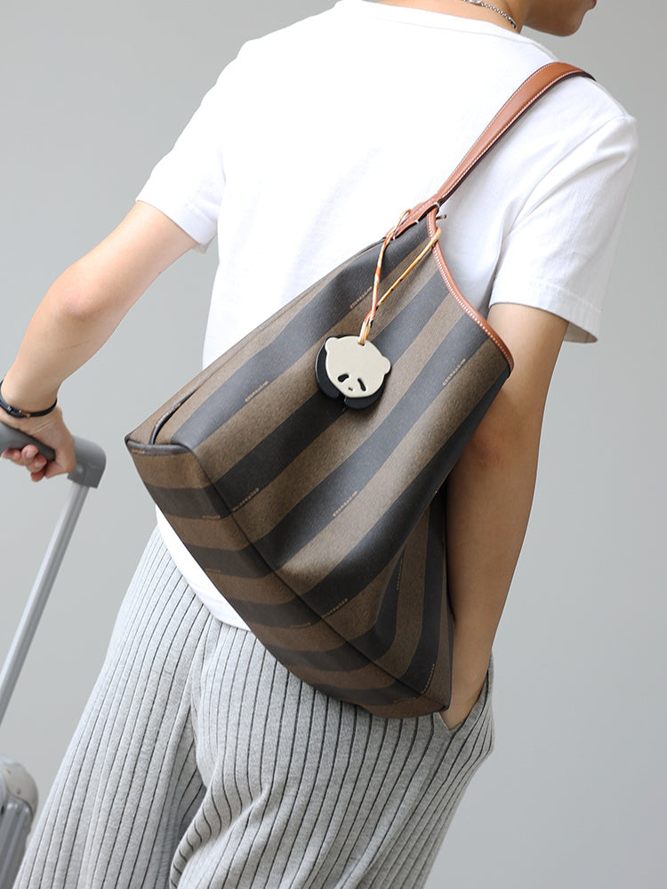 Head Layer Cowhide Commuting Bag For Women - Brown