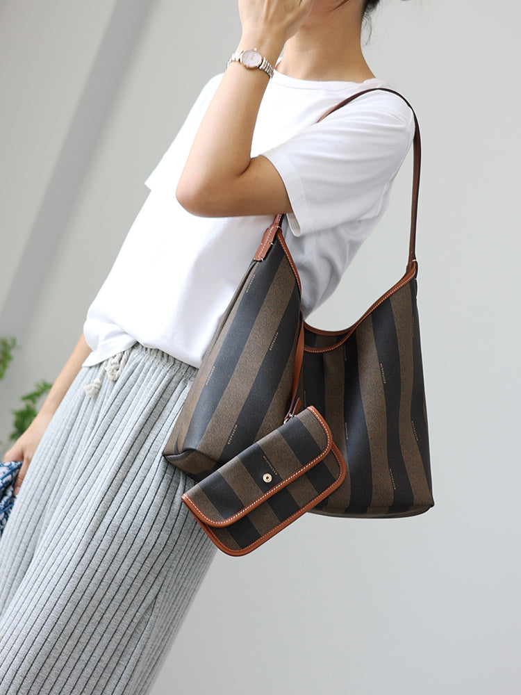 Head Layer Cowhide Commuting Bag For Women - Brown