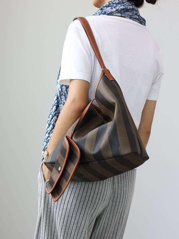 Head Layer Cowhide Commuting Bag For Women - Brown
