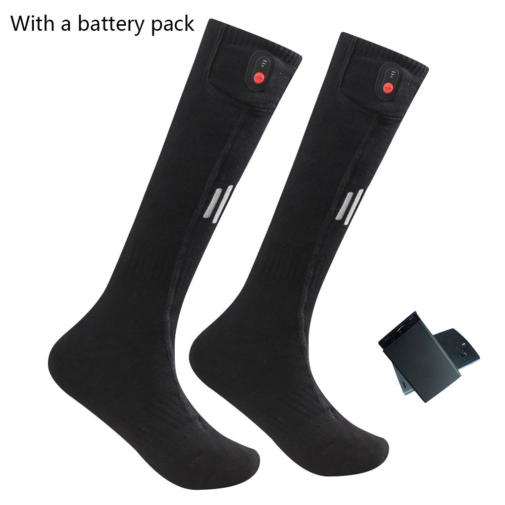 New Adjustable Temperature Heating Socks Intelligent Temperature Control Cold Protection - Black / One size