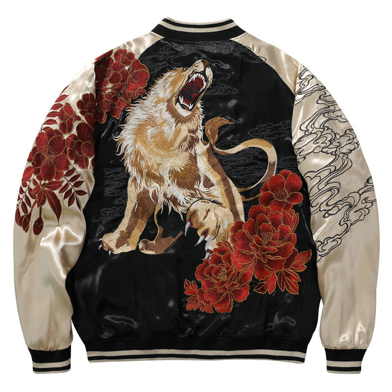 Heavy Industry Lion King Embroidery Jacket Male - Champagne / M
