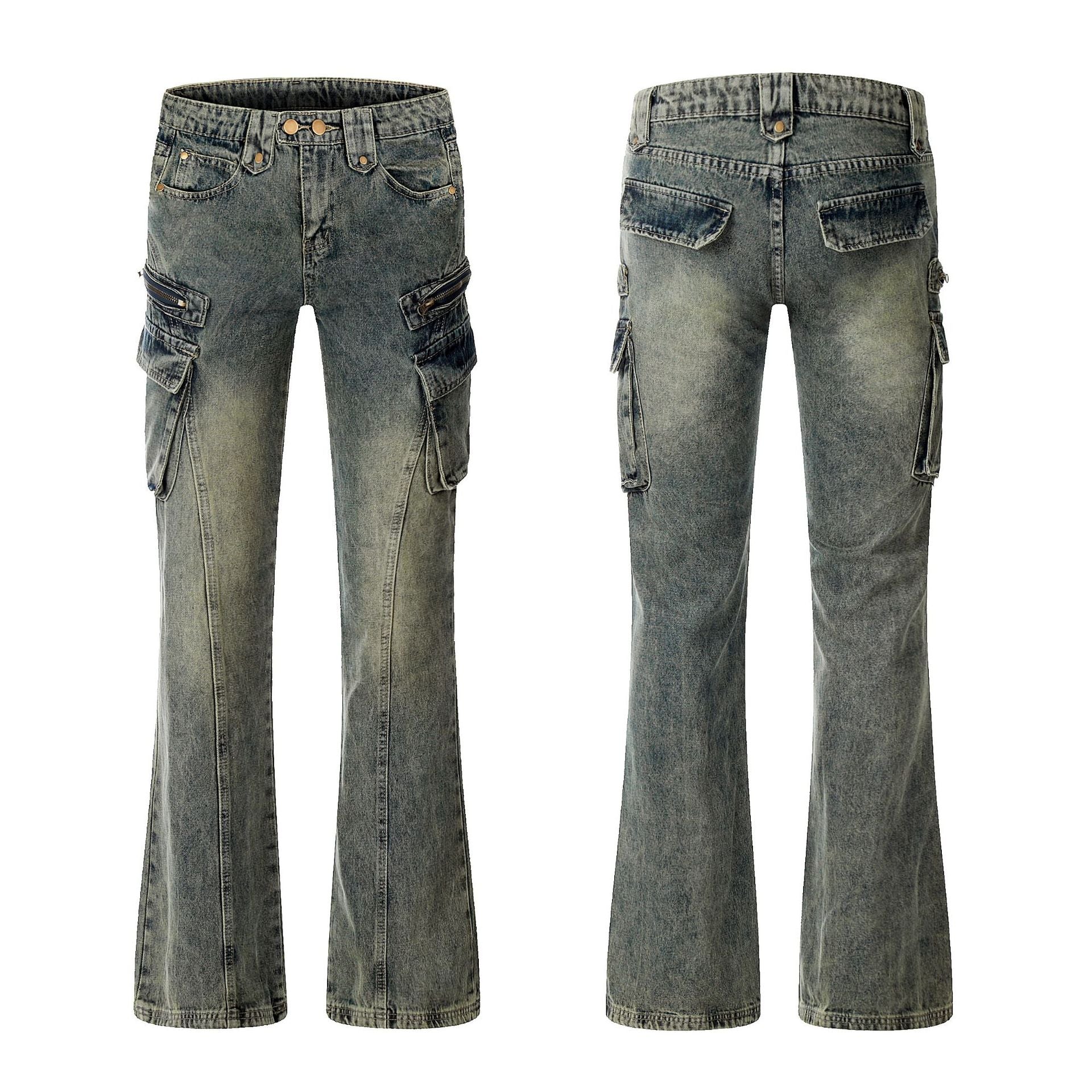 High Street Micro-pull Cargo Jeans Retro