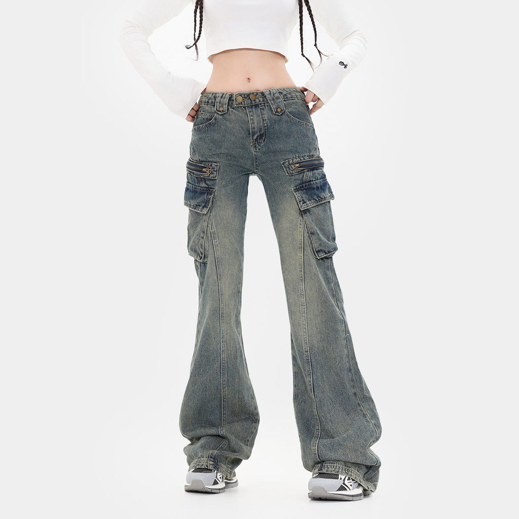 High Street Micro-pull Cargo Jeans Retro