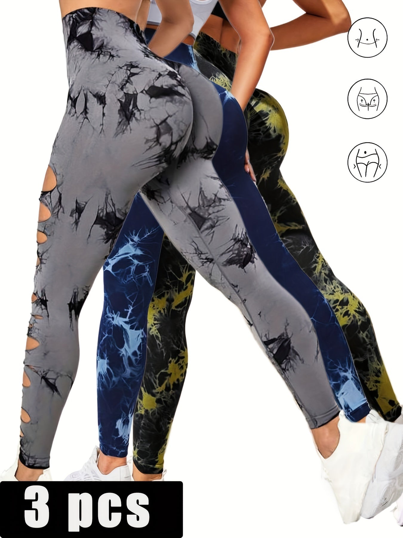 High Waist Butt Lift Leggings Sculpt Sexy Curves High Quality - 3PACK5 / S - 5