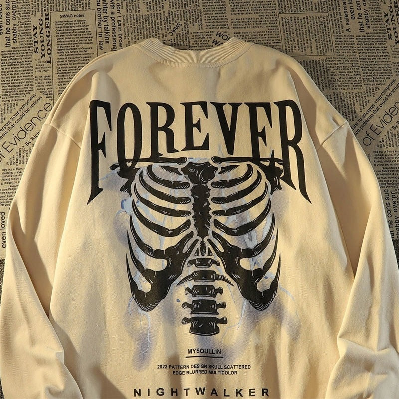 Wash Water Crewneck Hoodie Men’s Niche Retro Autumn Couple Top