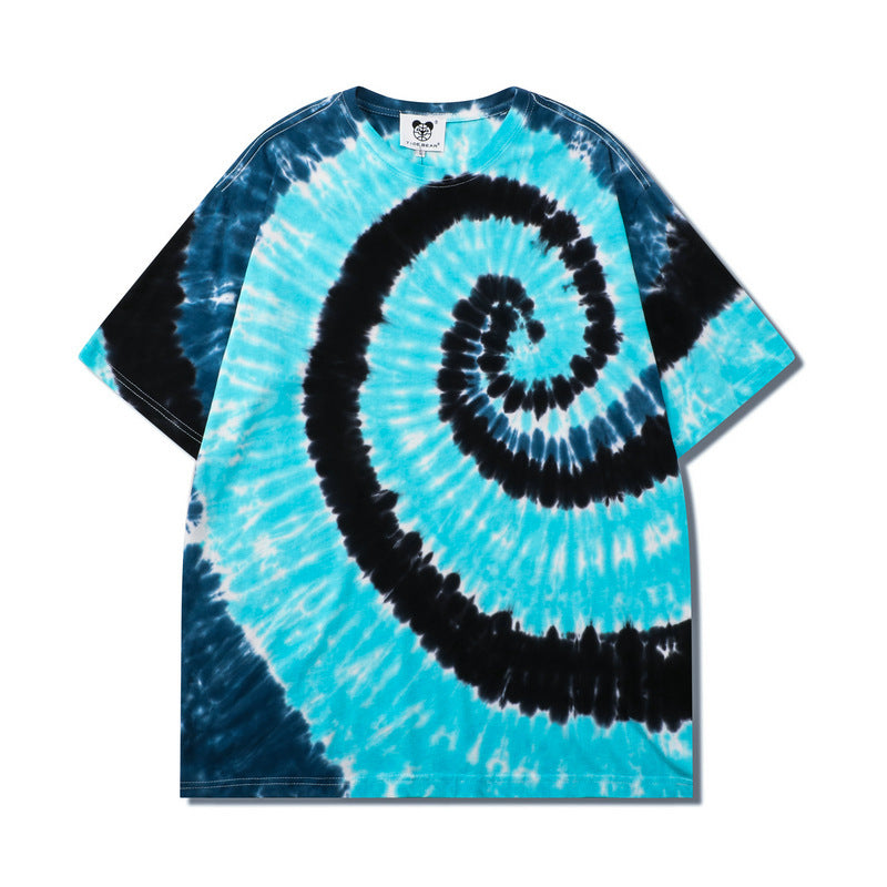 Hip Hop T-Shirt Striped Swirl Half Sleeves - ZR22 / S