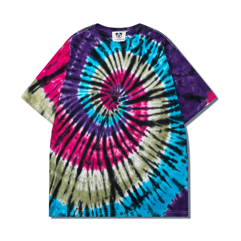 Hip Hop T-Shirt Striped Swirl Half Sleeves - ZR23 / S