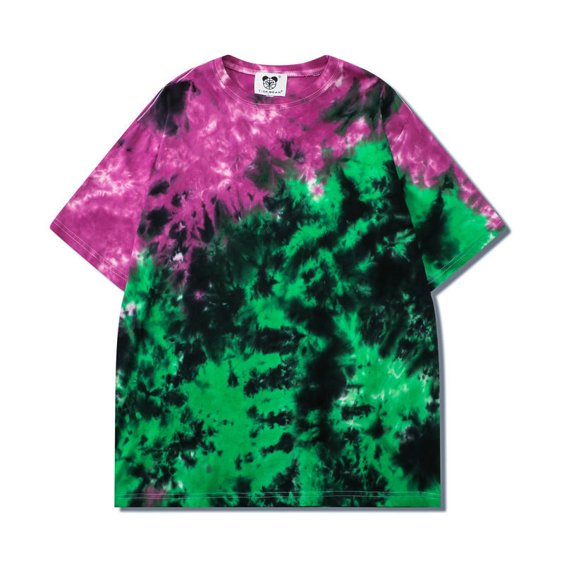 Hip Hop T-Shirt Striped Swirl Half Sleeves - ZR27 / S