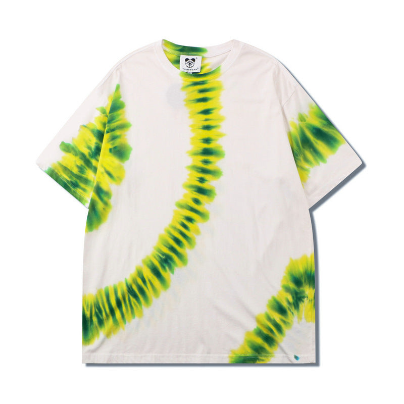 Hip Hop T-Shirt Striped Swirl Half Sleeves - ZR28 / S