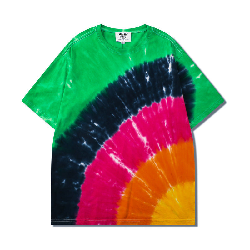 Hip Hop T-Shirt Striped Swirl Half Sleeves - ZR30 / S