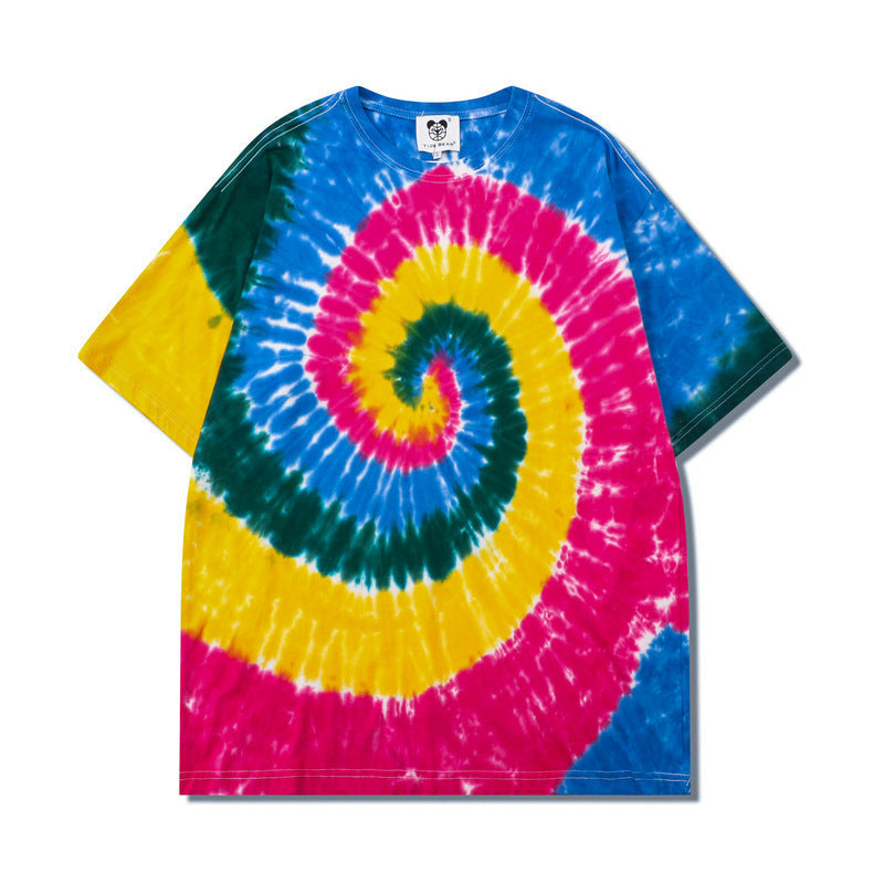 Hip Hop T-Shirt Striped Swirl Half Sleeves - ZR32 / S
