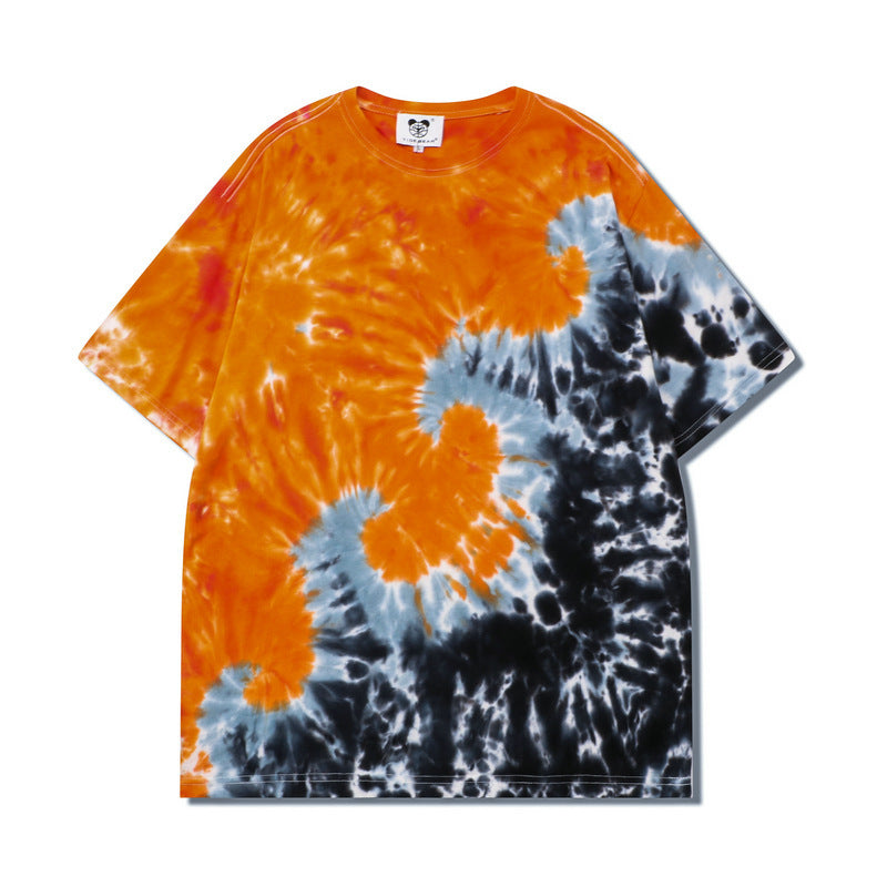 Hip Hop T-Shirt Striped Swirl Half Sleeves - ZR33 / S