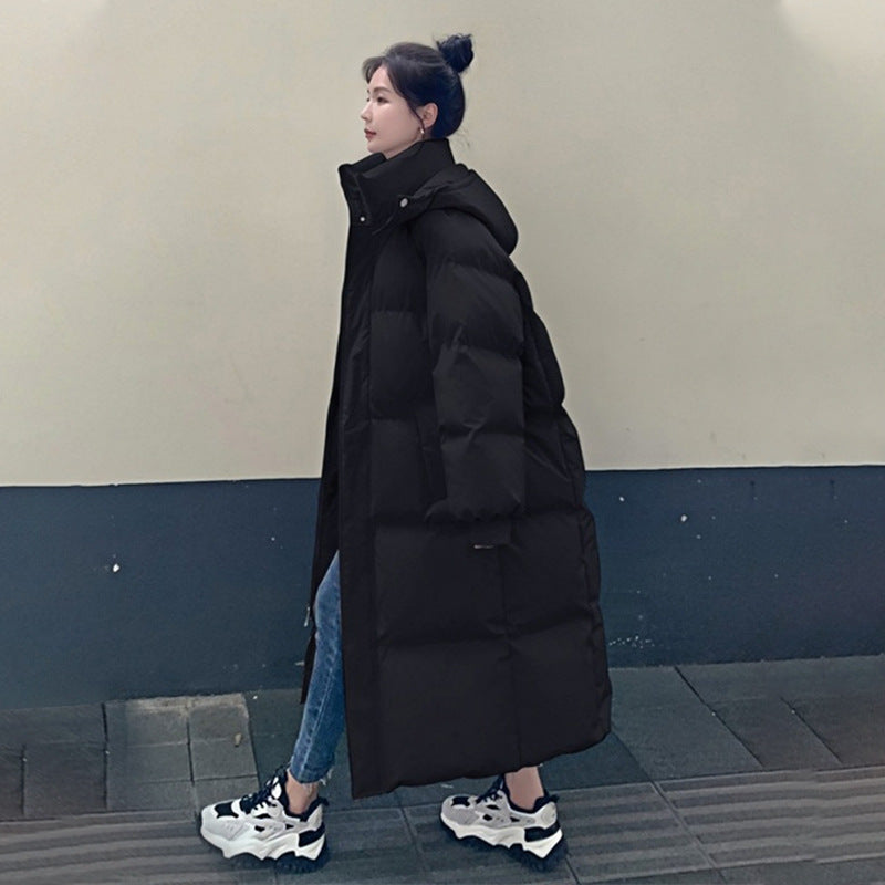 Winter New Mid-length Loose Hong Kong Style Bread Coat Cotton-padded Coat