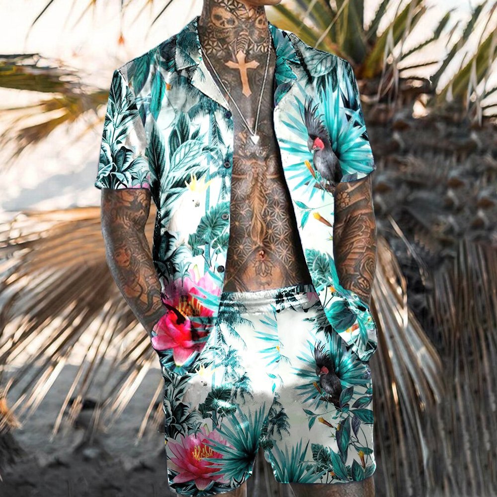 Loose Shirt Casual Men’s Shorts Short Sleeve Suit