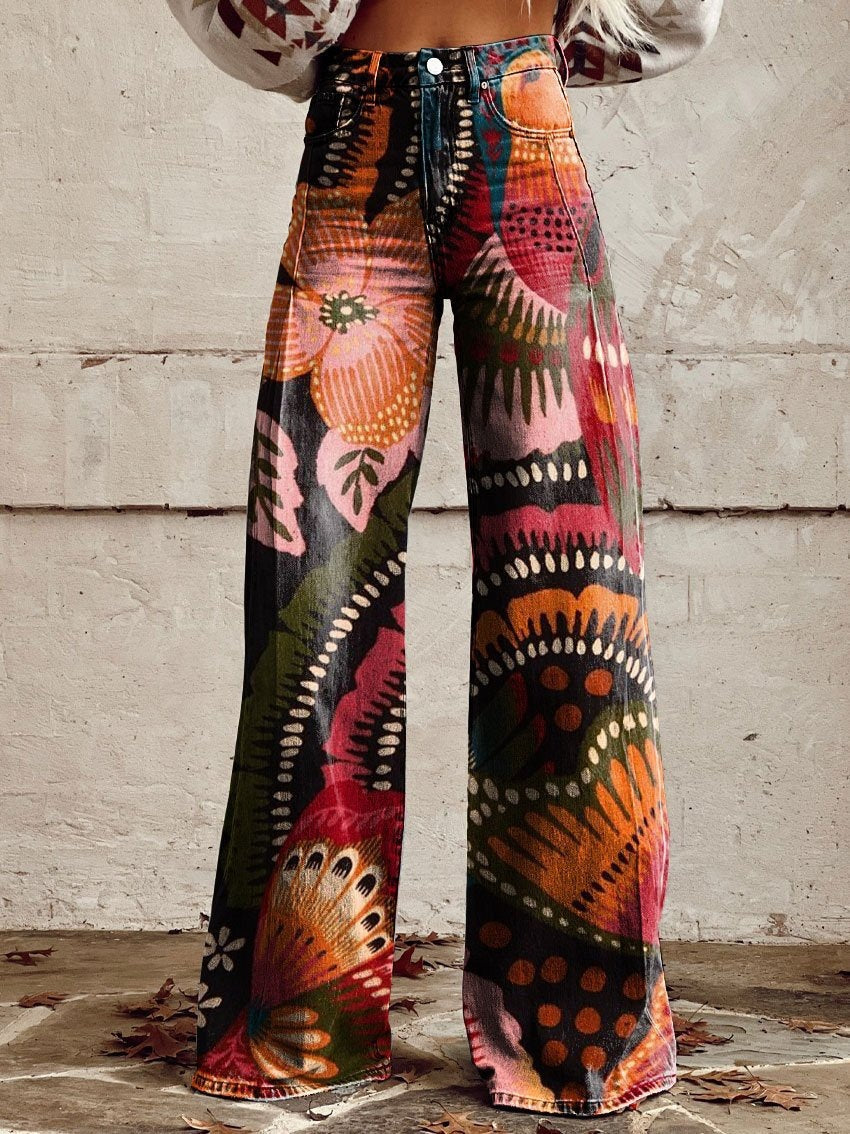 Horn Simulation Denim Trousers Loose Pants For Women - Z10 / S