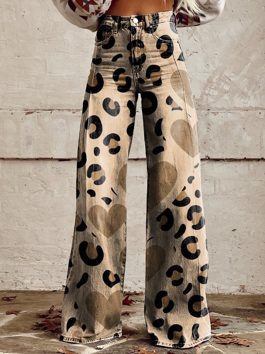 Horn Simulation Denim Trousers Loose Pants For Women - Z11 / S