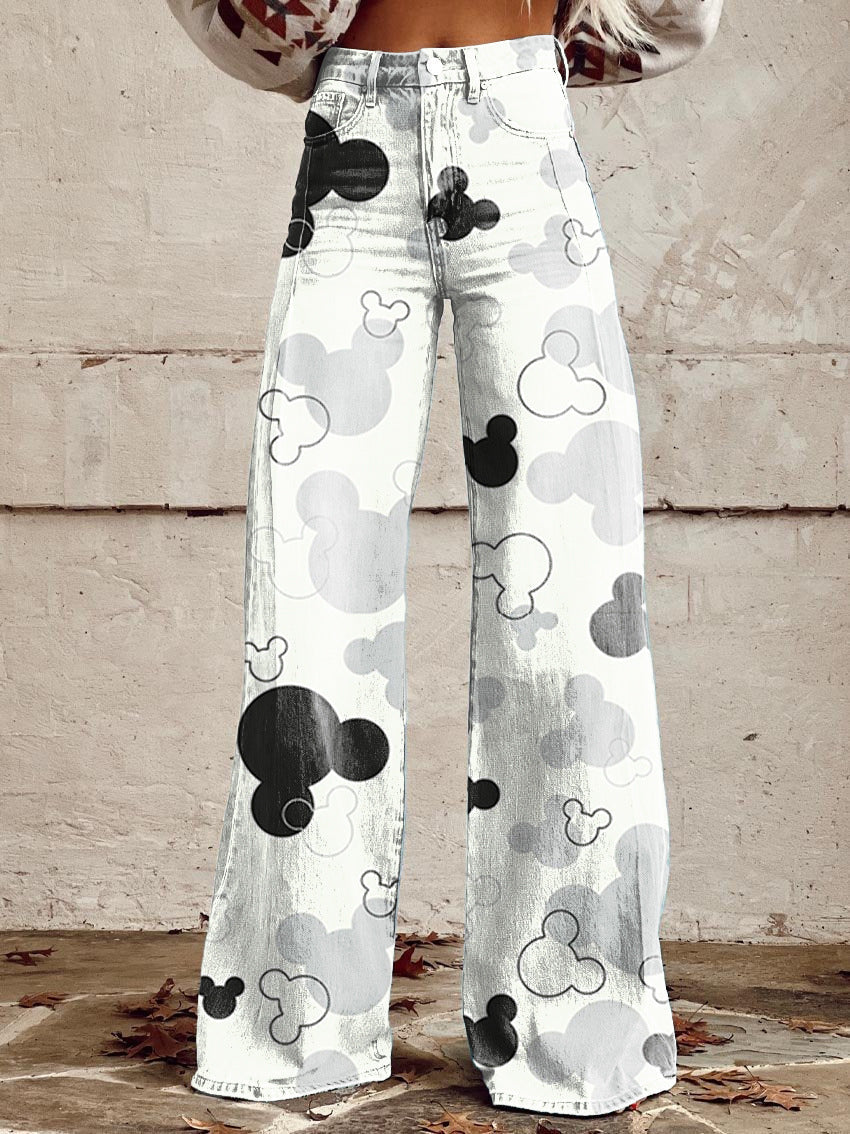 Horn Simulation Denim Trousers Loose Pants For Women - Z12 / S