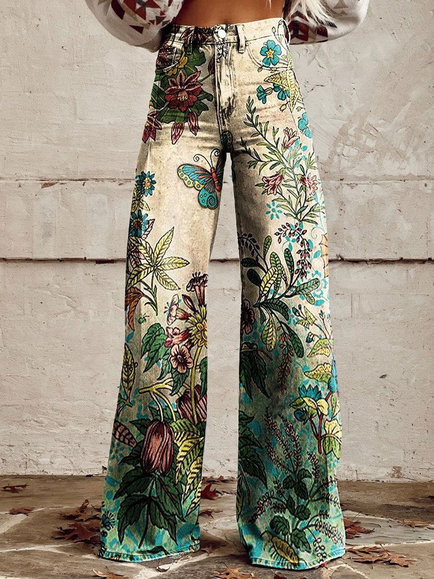 Horn Simulation Denim Trousers Loose Pants For Women - Z4 / S