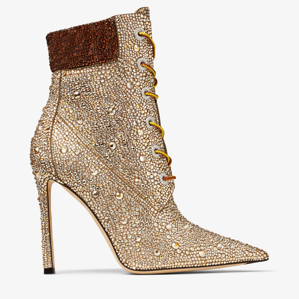 Ingenious Craft Stylish Boots Pointed Lady - Champagne / 35