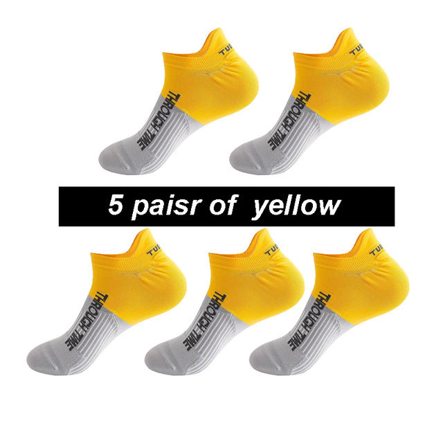 Fashion Running Sweat-absorbent Breathable Non-odor Foot Socks - B / One size