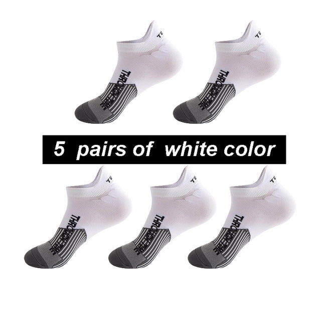 Fashion Running Sweat-absorbent Breathable Non-odor Foot Socks - D / One size