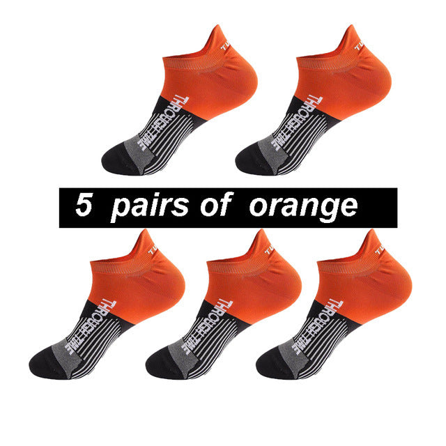 Fashion Running Sweat-absorbent Breathable Non-odor Foot Socks - E / One size