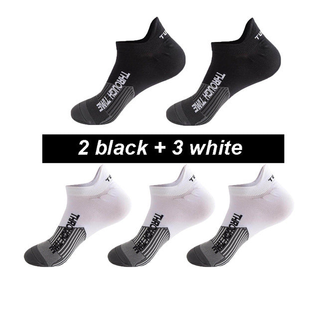 Fashion Running Sweat-absorbent Breathable Non-odor Foot Socks - F / One size