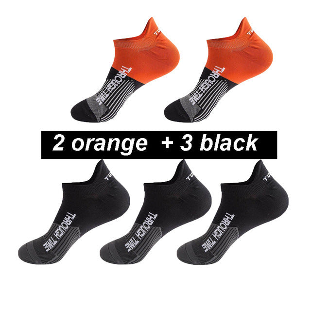 Fashion Running Sweat-absorbent Breathable Non-odor Foot Socks - J / One size